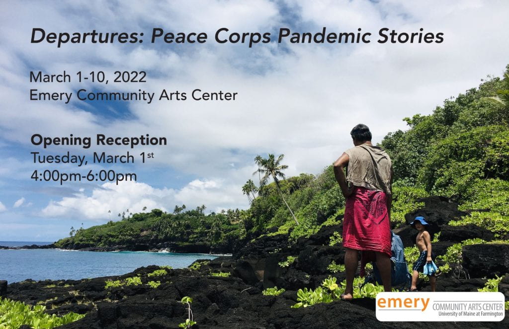 Promotion poster for Departures: Peace Corps Pandemic Stories