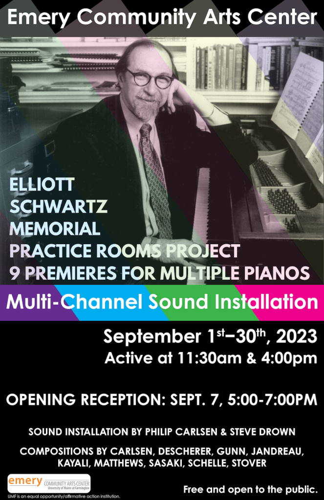 Elliott Schwartz Project poster