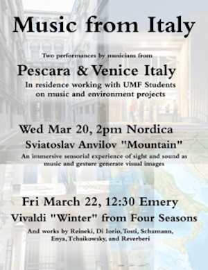 Music from Italy flyer