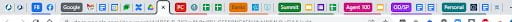 Sample browser window depicting multiple open tabs